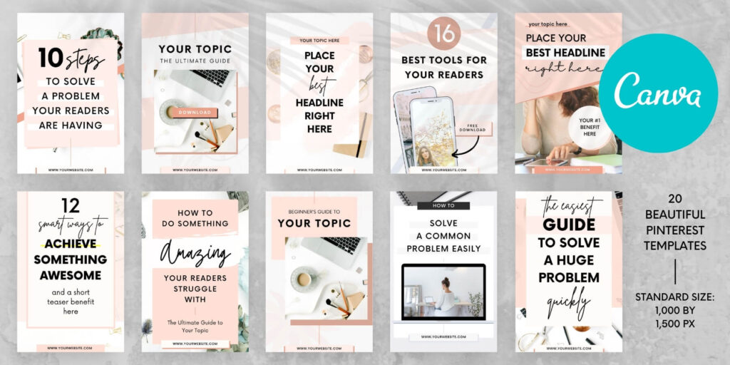 Visually appealing pin example promoting a product.