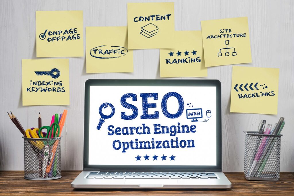 SEO optimization tips infographic.