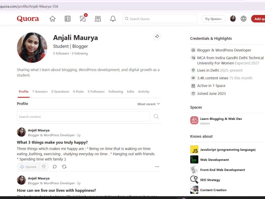 Optimized Profile Screenshot