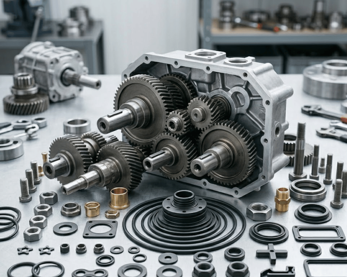 Industrial machinery components including gears and precision engineered parts