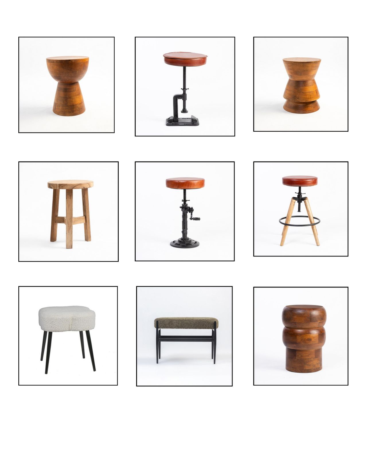 Bar Stools & Puffs - furniture export from India
