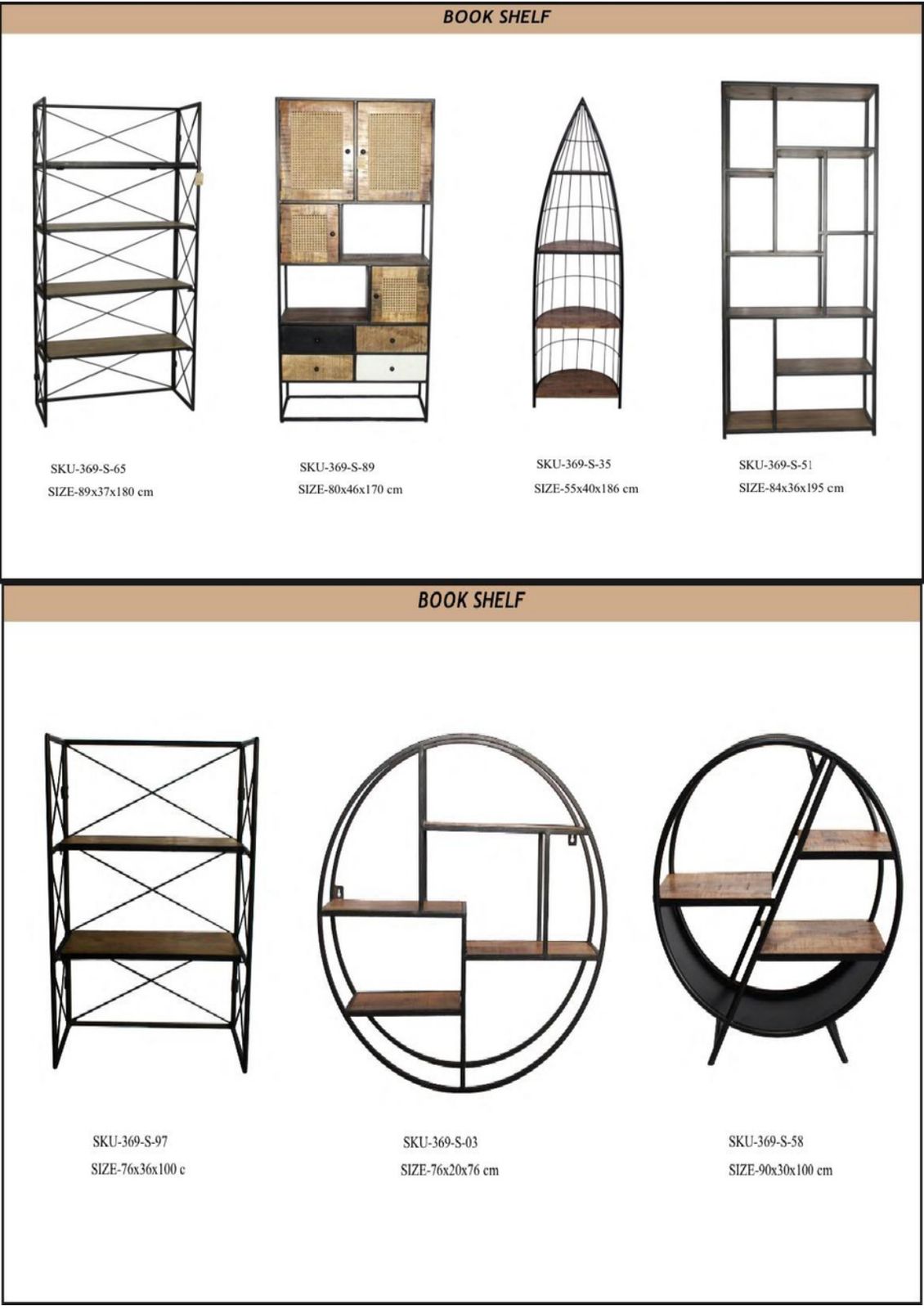 Bookshelves & Storage - furniture export from India
