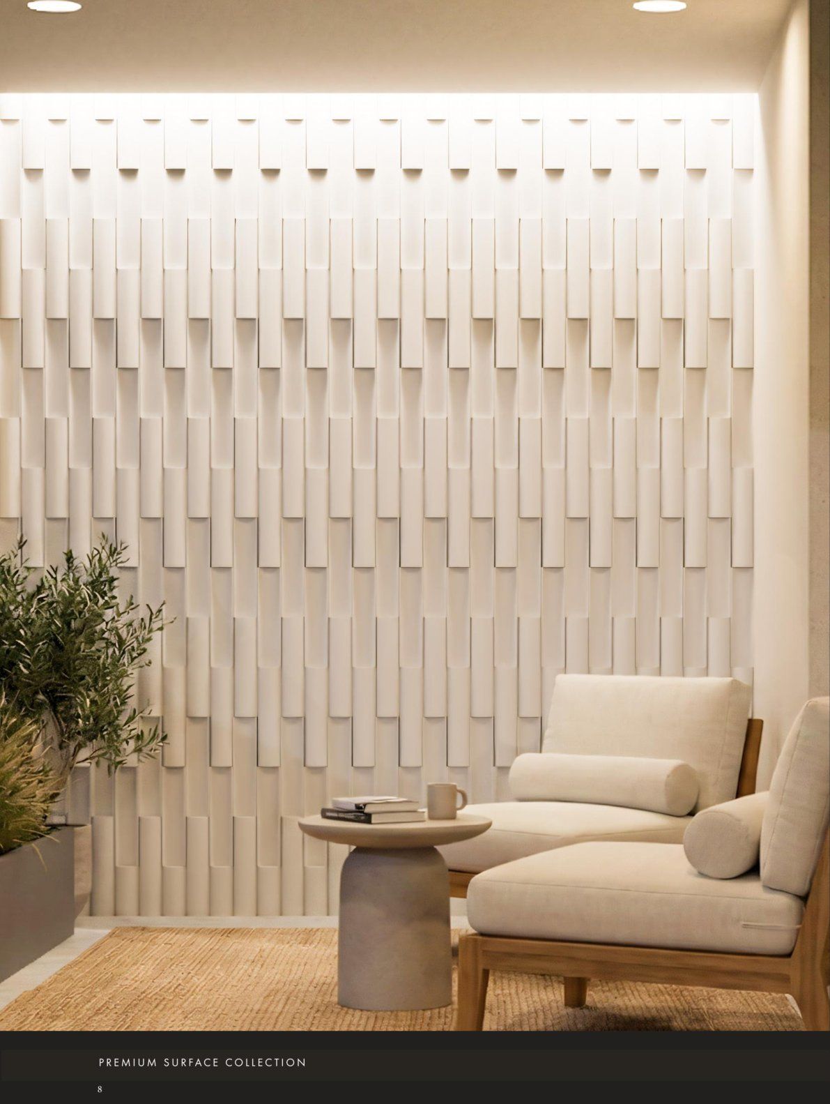 Pietra 3D wall panel - Twisted Ribbon Stack