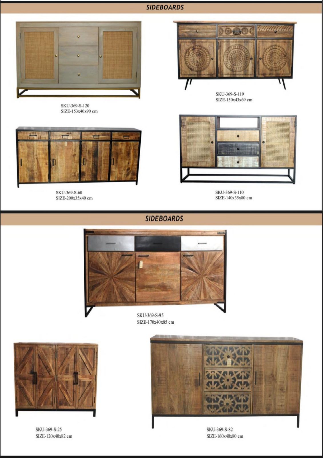 Sideboards & Cabinets - furniture export from India